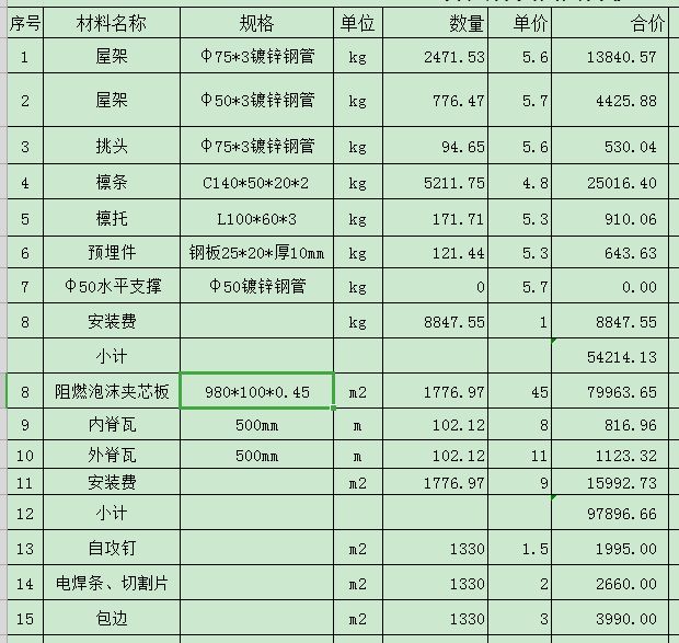 鋼結構制作安裝費多少一噸