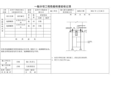 鋼結構預埋螺栓允許偏差