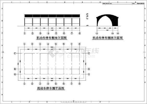 鋼架停車場拱形圖片