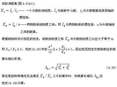 規范規定綴條式格構柱單肢的長細比 結構工業裝備設計 第3張