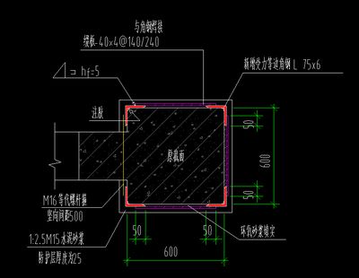 柱加固綴板表示方法（70*4@250(1500)/250） 鋼結構蹦極設計 第1張