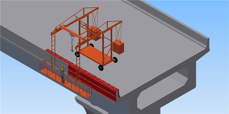 橋梁排水管安裝臺車 建筑方案施工 第1張